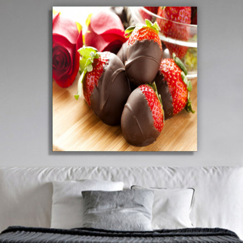 Πίνακας σε καμβά με Σοκολατένιες φράουλες